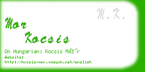 mor kocsis business card